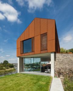Corten Steel cladding to The rusty house RIBA winning project 