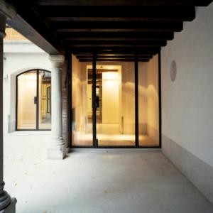 steel framed doors to historical building 