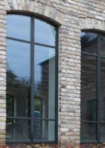 galvanised steel window PPC black