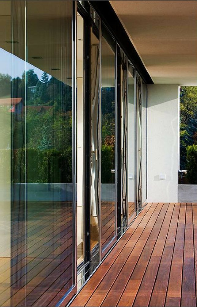 stainless steel framed sliding doors