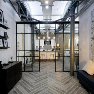 sliding doors to mill renovation
