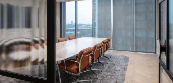 fluted glass for office spaces