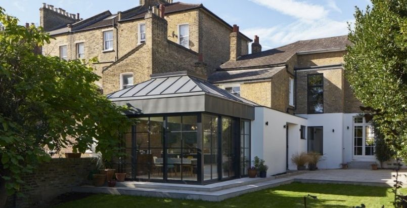 steel framed garden room thermally broken